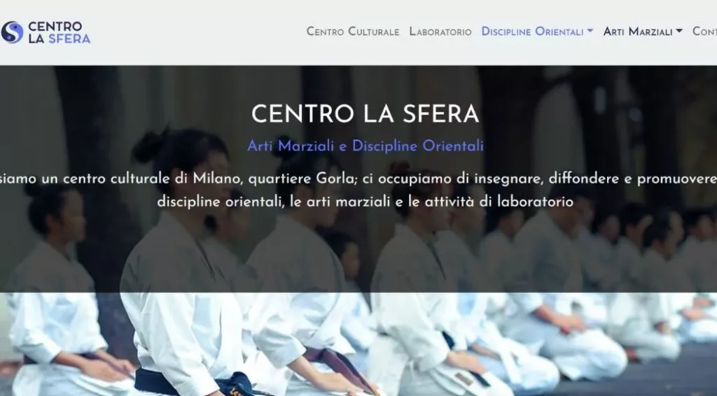 sito web centro sfera milano home page nuovo